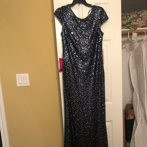 Long navy blue Calvin Klein dress